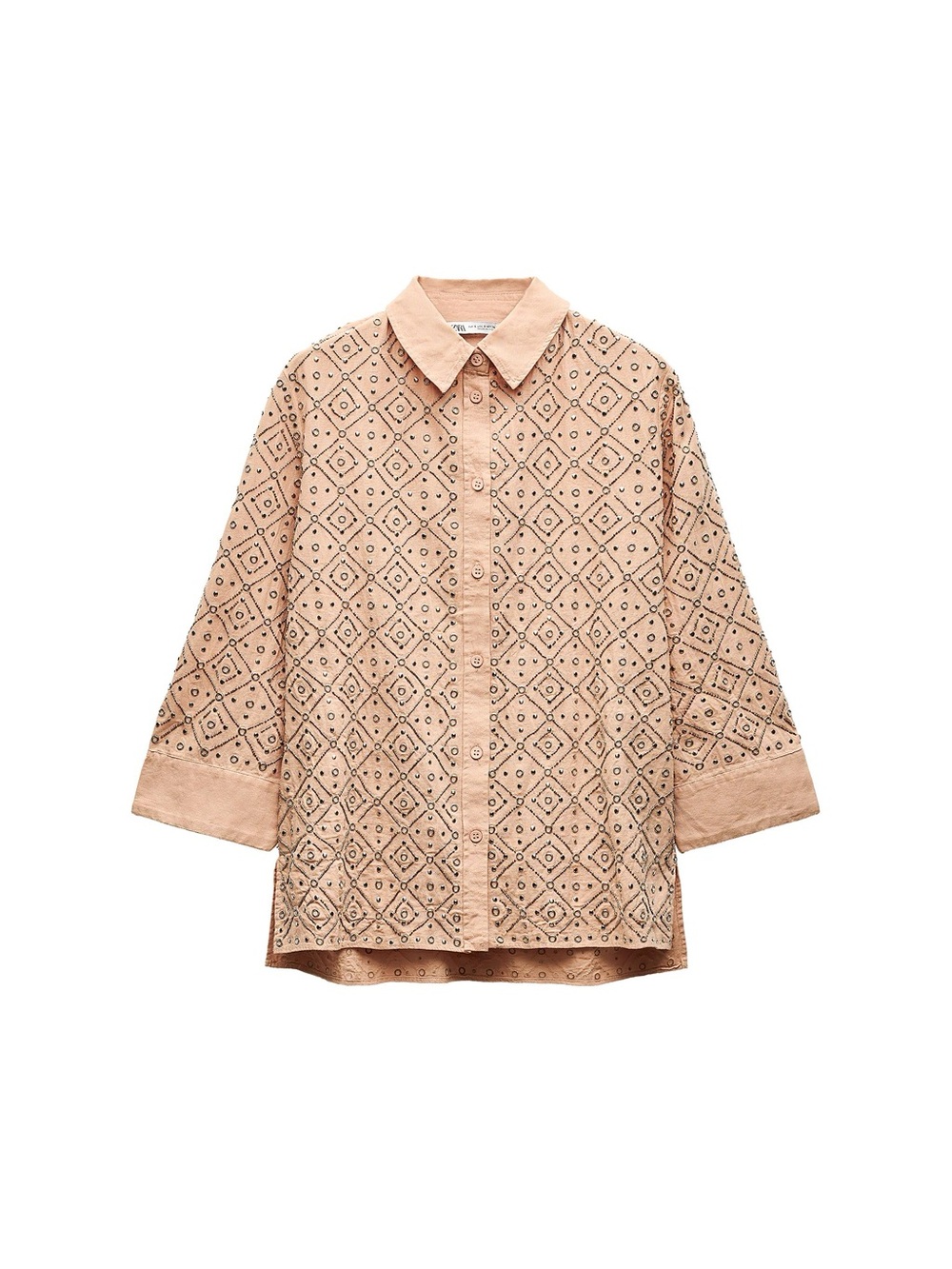 Zara Embroidered Shirt Jacket